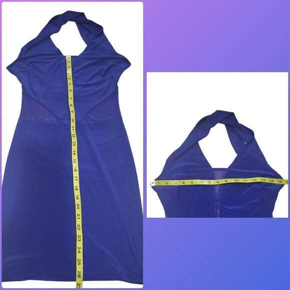 Symphony royal blue racerback mesh peekaboo bodycon dress - Picture 7 of 8